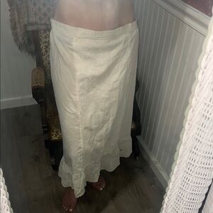 Vintage white Eyelet Skirt
